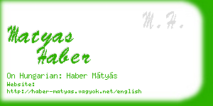 matyas haber business card